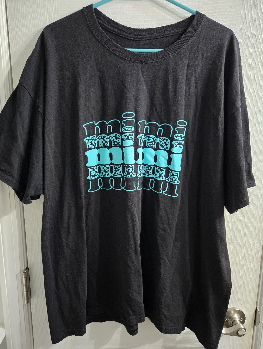 Mimi Graphic SS Tee Turquoise Black XL T Shirt